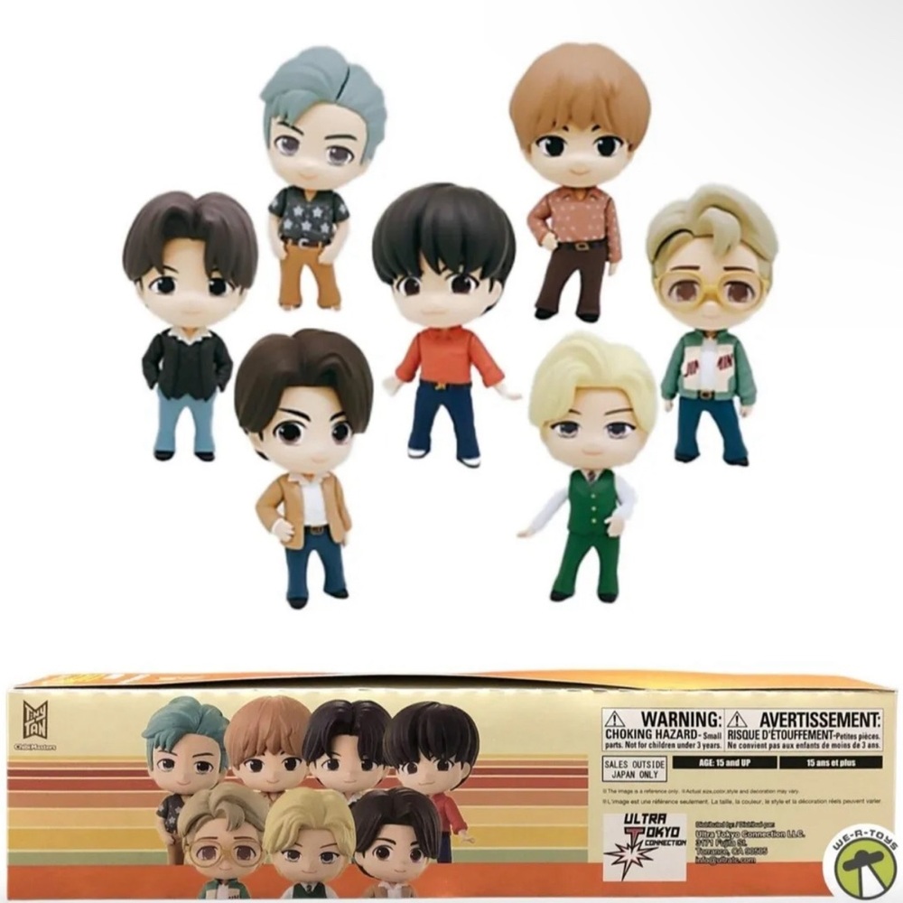 BTS Tiny Tan 3” Chibi Masters Lot (7) Figurines Japan Anime Figure Set Sealed - Picture 2 of 6